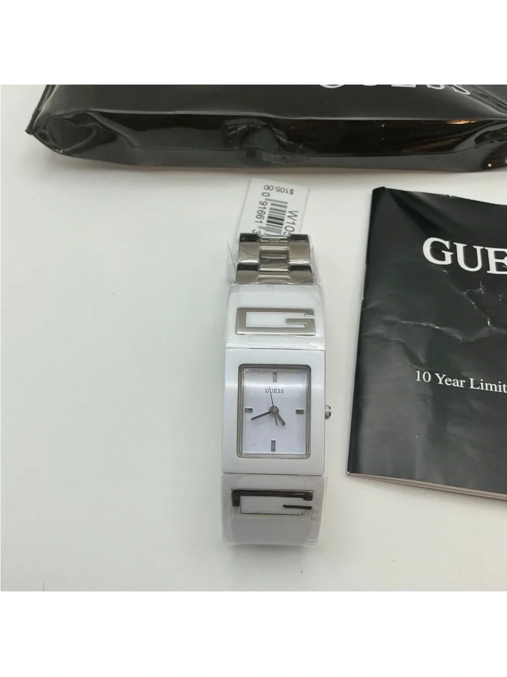 Guess White Bangle Watch Women's New with Papers NEW